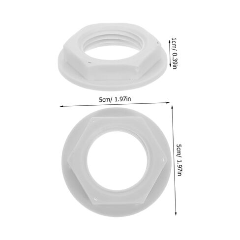 10pcs Float Valve Plastic Nuts 1 Inch Pp Water Valve Replacement Locknuts Lightweight Wear Resistant Suitable for Water Tank Home Industrial Use in Kuwait