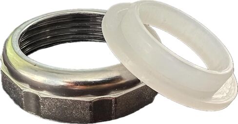 EZ-Fluid 1-1/2" Universal Metal Slip Joint Nut and Plastic Poly Tailpiece Washer Gasket,Chrome for 3-1/2 Inch Kitchen Sink Strainer Drain Tubular (10) in Kuwait