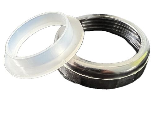 EZ-Fluid 1-1/2" Universal Metal Slip Joint Nut and Plastic Poly Tailpiece Washer Gasket,Chrome for 3-1/2 Inch Kitchen Sink Strainer Drain Tubular (10) in Kuwait