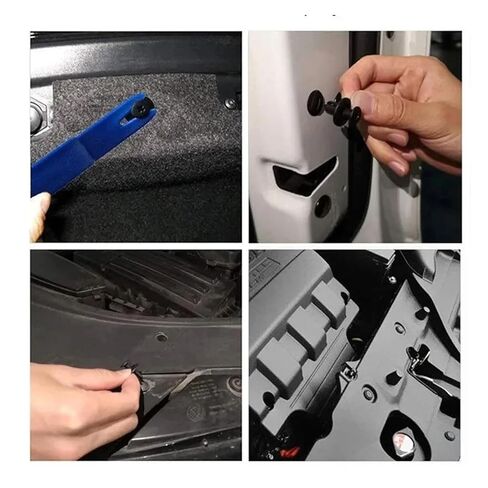 100 Pack 6mm Car Plastic Rivet Clips, Screw Type Push Retainer, Bumper Fender Liner Fasteners, Black Nylon Push Pin, Auto Body Trim Panel Clips, Plastic Screw Retainer for Vehicle Trim Panel Holder in Kuwait