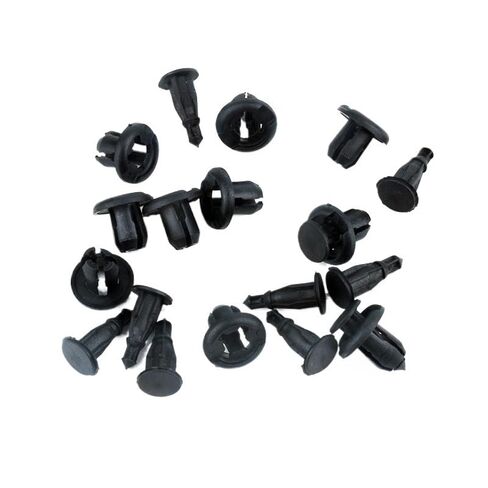 Plastic Rivets Fasteners, 20Pcs Fastener Bumper Rivet Trim Black Plastic Engine Cover Retainer Clips in Kuwait