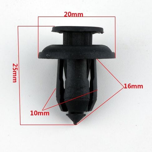 Plastic Rivets Fasteners, 20Pcs Fastener Bumper Rivet Trim Black Plastic Engine Cover Retainer Clips in Kuwait