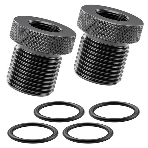 Thread Adapter and Rubber Washer, 1/2-28 to 3/4-16 Thread Protector, Fittings for Fuel Cooling Brake System, Automotive Accessories for Car Truck SUV (2PCS -1/2-28 to 3/4-16 Thread Protector) in Kuwait