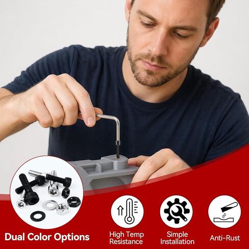 60W Heat Set Insert Tool Kit Digital Soldering Iron with Adjustable Temperature 392°F–932°F, M2/M3/M4/M5/M6 Heat Insert Tips, Threaded Insert Installation for 3D Printing DIY Plastic Repair Tool in Kuwait