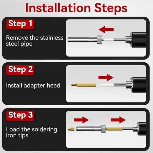 60W Heat Set Insert Tool Kit Digital Soldering Iron with Adjustable Temperature 392°F–932°F, M2/M3/M4/M5/M6 Heat Insert Tips, Threaded Insert Installation for 3D Printing DIY Plastic Repair Tool in Kuwait