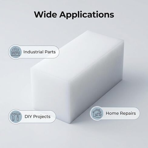 UHMWPE Ultra High Molecular Weight Polyethylene Tapping Block for Engineering Flooring DIY Nylon Blocks Plastic Rectangular Solid Bar Machining Home Improvement （3.1" x 3.1" x 7.9", 1 in Kuwait