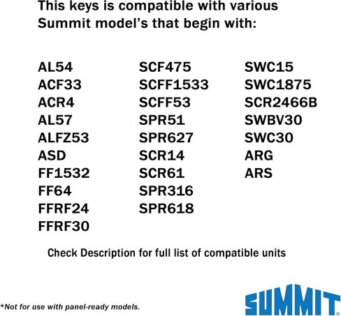 مفتاح استبدال ثلاجة Summit Appliance، مجموعة من قطعتين - وحدات تبدأ بـ AL54، وACF33، وACR4، وAL57 والمزيد (راجع الوصف) in Kuwait