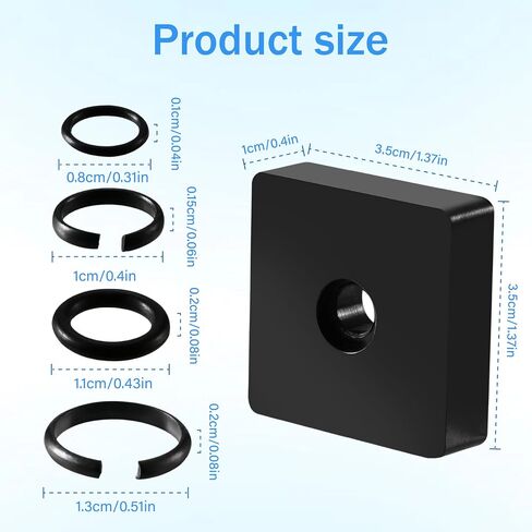 (12+12 Sets) 1/2" and 3/8" Impact Retaining Ring Clip Friction Ring with O-Ring for Electric/Pneumatic Type Impact Wrench, Retainer Ring Anvil Install Tool Included in Kuwait