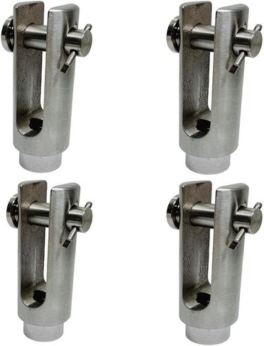 Marine 1/4"-20 Right Handed Threaded Yoke End 500Lb WLL Stainless Steel 316 4Pcs in Kuwait