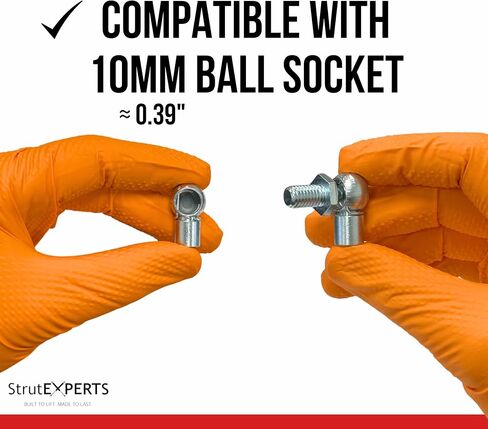 M8 Ball Stud 10mm (3/8") for Lift Supports – Gas Strut End Fitting, 1/2" Thread Length, Zinc Plated Steel Ball Joint, Replacement for Cabinets, RV, Toolbox (4 Pack) in Kuwait