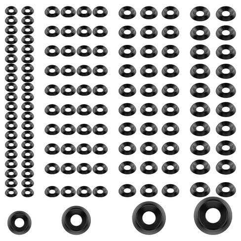 130 Pcs Stainless Steel Countersunk Finish Washers Kit, #6#8#10#12 Smooth 304 SS Finishing Cups for Woodworking, Furniture & Hardware in Kuwait
