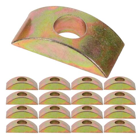 COHEALI 20pcs Metal Half Moon Washers for Furniture Nut Connectors M8 Size Convenient Installation and Multifunctional Design, Sturdy Golden Hardware for Furniture Assembly and Repair in Kuwait