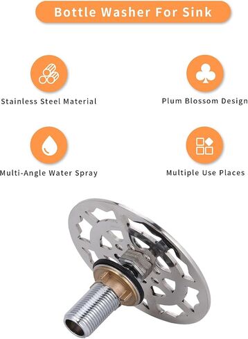 Cup Rinser Faucet Head, Stainless Steel Automatic Cup Washer, Bar Glass Rinser Faucet for Bar Hotel Cafe Restaurant Kitchen Sink Accessories in Kuwait