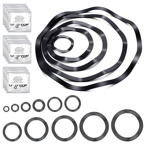 Wave Washer Assortment Kit, 240pcs Wave Spring Washer M3 M4 M5 M6 M8 M10 M12 M16 M19 M23 M25 Metric Crankset Shaft Washer 11Size -304 Stainless Steel in Kuwait