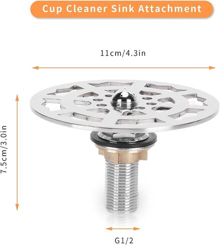 Cup Rinser Faucet Head, Stainless Steel Automatic Cup Washer, Bar Glass Rinser Faucet for Bar Hotel Cafe Restaurant Kitchen Sink Accessories in Kuwait
