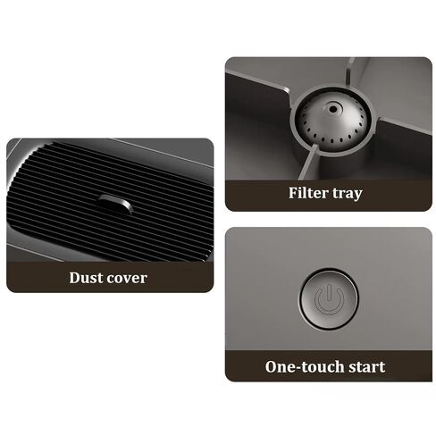 Yaslayp Electric Glass Rinser Tea Cup Washer, 360° Deep Clean for Mugs Glasses Baby Bottles, 1.6L Large Tank No Plumbing Needed, Portable Cup Rinser for Home Kitchen Coffee Shop(Silver) in Saudi Arabia