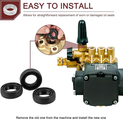 for Simpson Pressure Washer Pumps 7105741 Black Replacement Oil Seal Kit 3-Pack in Kuwait