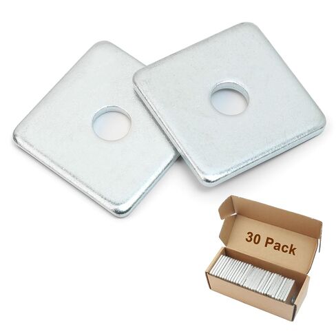 Square Washers, 60 Pack 1/2" ID x 2" x 2" Galvanized Washers, Heavy Duty Large Washers for Construction & DIY Projects in Kuwait