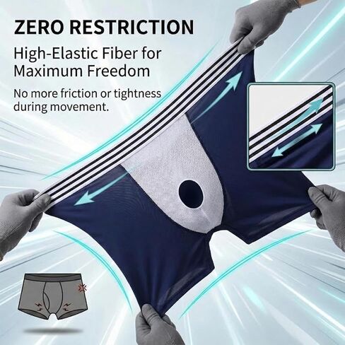 Men's Boxer Briefs - Moisture Wicking & No Ride Up, Ultra Soft Breathable Underwear,Athletic,3 Pack in Kuwait