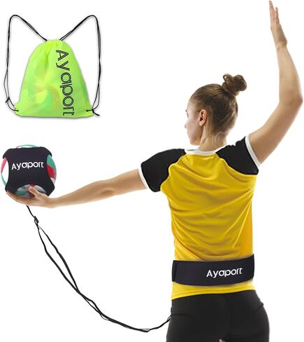 Ayaport Volleyball Training Equipment, Solo Trainer Aids for Serving Setting Spiking, Volleyball Practice Equipment for Beginners Adults Girls Boys, Indoor Outdoor Volleyball Gear Gifts in Kuwait