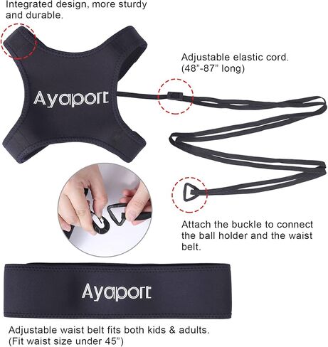 Ayaport Volleyball Training Equipment, Solo Trainer Aids for Serving Setting Spiking, Volleyball Practice Equipment for Beginners Adults Girls Boys, Indoor Outdoor Volleyball Gear Gifts in Kuwait
