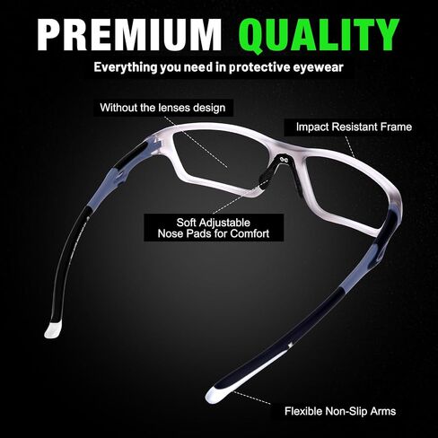 Tallew 1 Set Lensless Protective Glasses with Case Sport Goggles Compatible with Pickleball Without Lenses Protective Eyewear in Kuwait