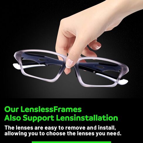 Tallew 1 Set Lensless Protective Glasses with Case Sport Goggles Compatible with Pickleball Without Lenses Protective Eyewear in Kuwait