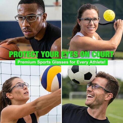 Tallew 1 Set Lensless Protective Glasses with Case Sport Goggles Compatible with Pickleball Without Lenses Protective Eyewear in Kuwait