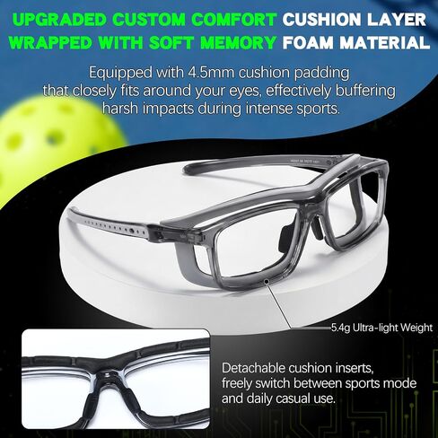 Tallew 1 Set Lensless Protective Glasses with Travel Case, Sport Goggles Compatible with Pickleball Eye Protection Goggles Lightweight No Lens Eyewear for All Outdoor Sports in Kuwait
