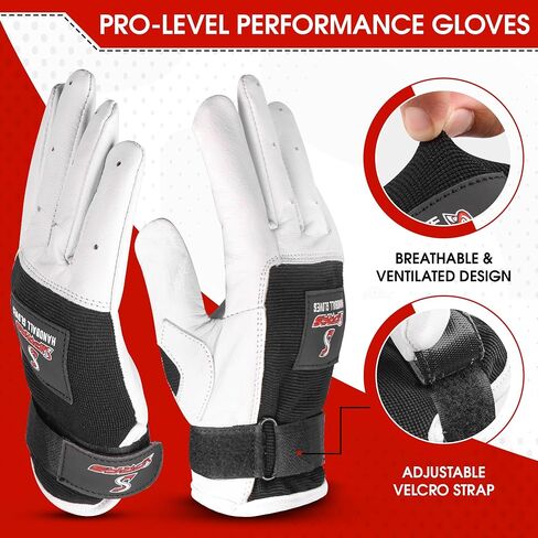 Handball Gloves Premium Leather Unpadded with Adjustable Wrist Strap in Kuwait