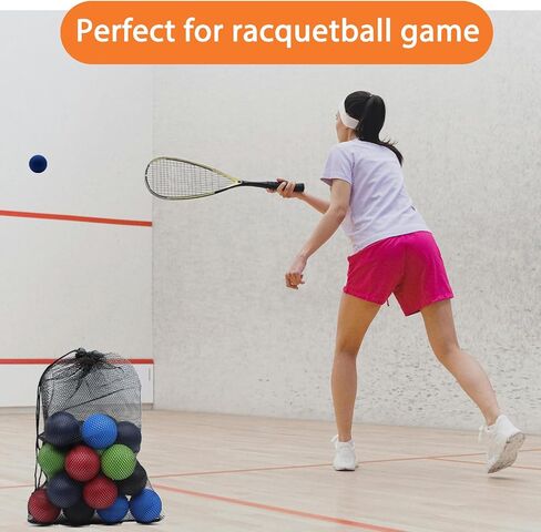 Magicorange 20 Pack Racquetball Multi Colored Racquetballs High Bounce Rubber Racquetballs with a mesh Bag in Kuwait