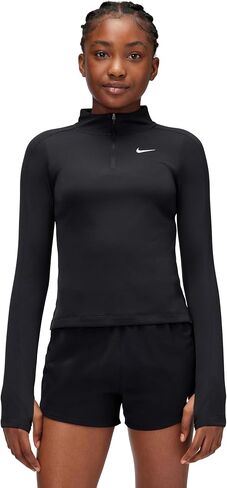 بلوزة Dri-FIT بأكمام طويلة و1/4 سحاب من Nike للفتيات in Kuwait