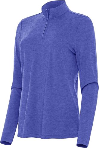 Antigua Women's Bright Quarter Zip Pullover - Heathered Poly-Matte Fabric | Moisture-Wicking | Four-Way Stretch in Kuwait