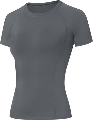 Blueleaf Women's Compression Shirt Short Sleeve Workout Tops Quick Dry Athletic Gym T-Shirts Running Yoga Sports Base Layer in Saudi Arabia