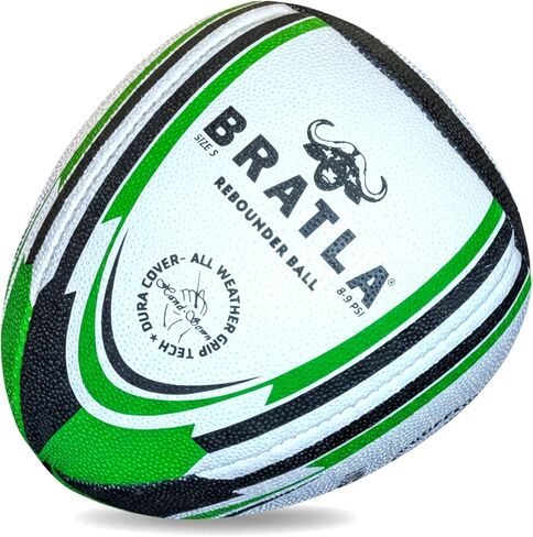 Pro Size 5 Rugby Rebounder Ball – Half-Ball for Solo Training, Passing & Catching Practice – Durable Grip – Training Weight – Teens & Adults in Kuwait