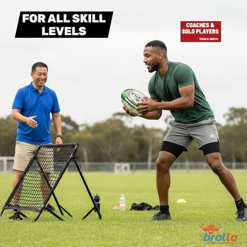 Pro Size 5 Rugby Rebounder Ball – Half-Ball for Solo Training, Passing & Catching Practice – Durable Grip – Training Weight – Teens & Adults in Kuwait