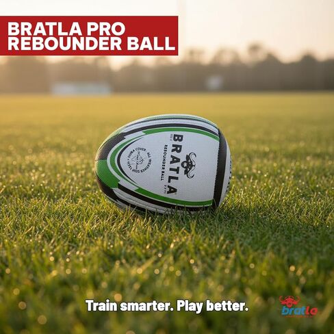 Pro Size 5 Rugby Rebounder Ball – Half-Ball for Solo Training, Passing & Catching Practice – Durable Grip – Training Weight – Teens & Adults in Kuwait