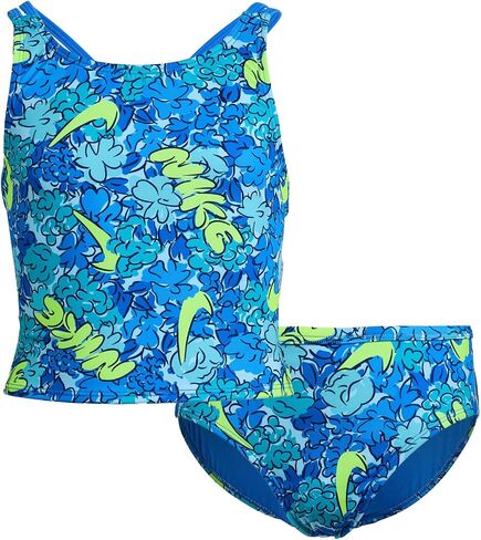 Nike Girls' Doodle Floral Spiderback Midkini Set (Big Kid) in Kuwait