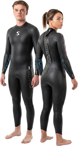 Synergy Triathlon Wetsuit 5/2mm - Volution Full Sleeve Smoothskin Neoprene for Open Water Swimming in Saudi Arabia