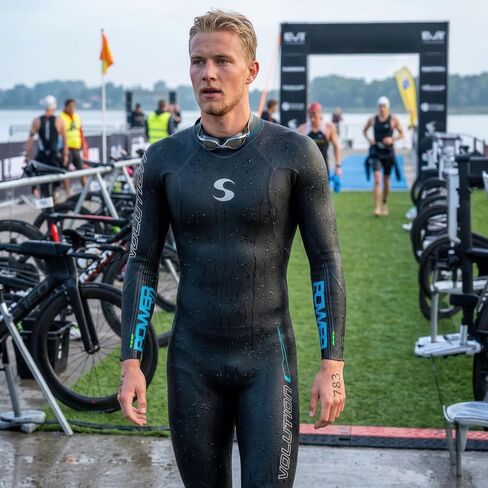 Synergy Triathlon Wetsuit 5/2mm - Volution Full Sleeve Smoothskin Neoprene for Open Water Swimming in Saudi Arabia