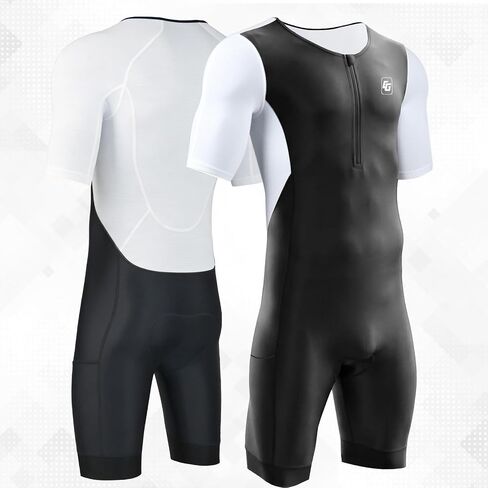 Triathlon Suits Mens One-Piece Sleeveless Trisuits Skin Wet Suit for Running Cycling Swimming in Kuwait