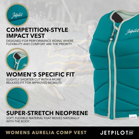 سترة Aurelia Comp للنساء من Jetpilot. سترة Flex-Lite من النيوبرين للتزلج على الماء وركوب الأمواج in Kuwait