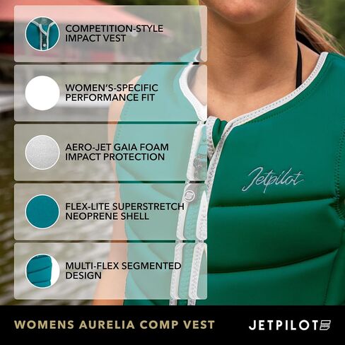 سترة Aurelia Comp للنساء من Jetpilot. سترة Flex-Lite من النيوبرين للتزلج على الماء وركوب الأمواج in Kuwait