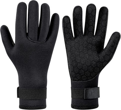 SUJAYU 3mm Neoprene Gloves Diving Gloves Water Gloves Wetsuit Gloves, Anti Slip Fishing Gloves Surfing Gloves, Waterproof Gloves Pool Glove Swim Gloves Ice Fishing Gloves in Kuwait