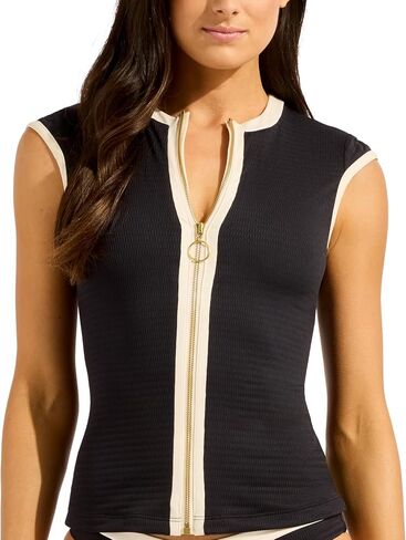 Seafolly Bandwave Cap Sleeve Sunvest in Kuwait