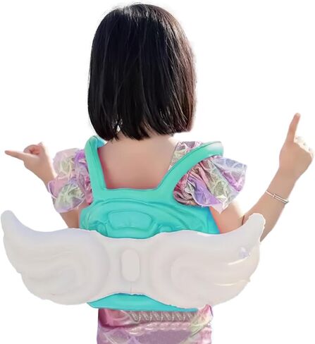Swim Vest - Inflatable Swim with Angel Wings,Thickened Swimsuit Floating Vest for Swimming Pool, Adjustable Safety Buckle in Kuwait