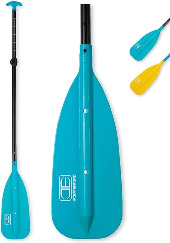 OCEANBROAD Canoe Paddle, Adjustable from 4'3''to 5'3''/130cm to 160cm Aluminum Shaft with Plastic Blade for Canoeing Boating Kayaking, 3-Piece Floatable Oar in Kuwait