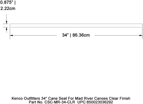 Kenco Outfitters 34" Cane Canoe Seat for Mad River Canoes - Clear Finish in Kuwait