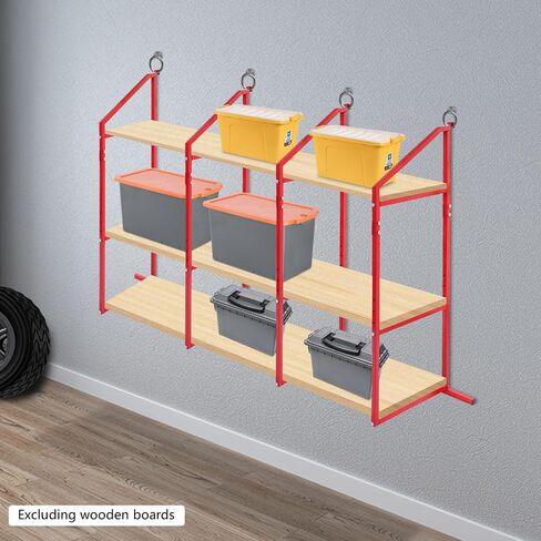 4 Pcs 52" x 19" Red Boat Shelves – Heavy Duty Marine Storage Rack, Wall Mounted Shelving for Boat Kayak Canoe in Kuwait
