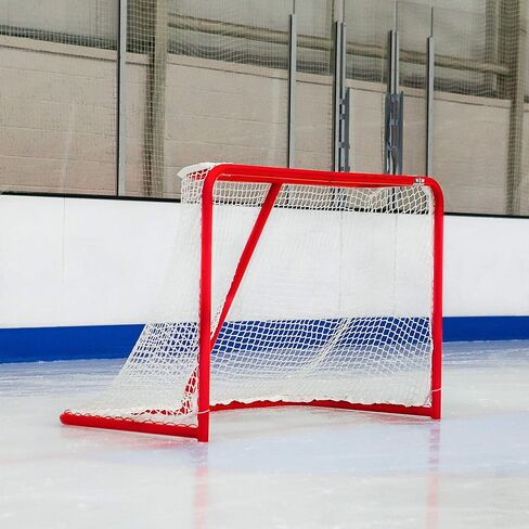 FORZA Professional Ice Hockey Goal | 6ft x 4ft Regulation Steel Hockey Net with 5mm Heavy Duty Netting | Powder Coated Red Training Goal for Street Hockey, Roller Hockey & Ice Hockey Practice in Saudi Arabia